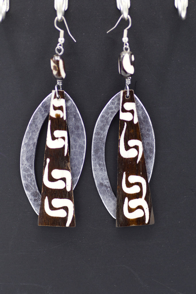 African brass earring