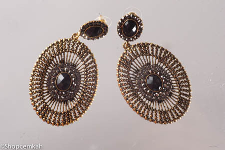 Black and Gold Antique Earring