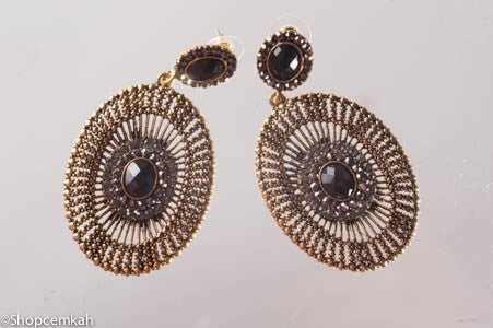 Black and Gold Antique Earring