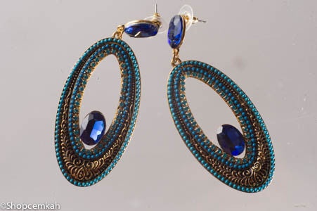 Royal blue earring