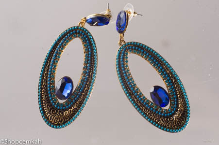 Royal blue earring