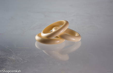 White batik bone Bangles