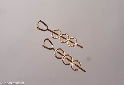Gold Long bar earring