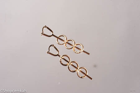 Gold Long bar earring