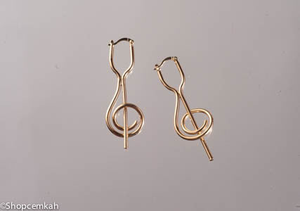 Long round bar earring