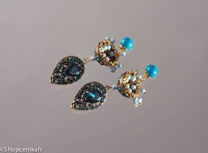 Teal  Chandelier earring