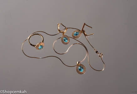 Light teal necklace set