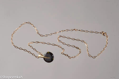 Green gemstone necklace